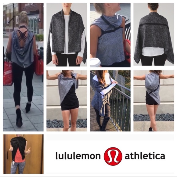 Lululemon Rulu Vinyasa scarf black white Snap - Picture 7 of 7